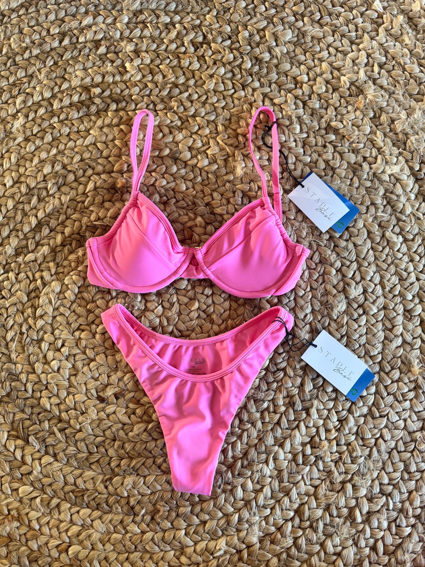 Pink Koko Panel Underwire Bikini Set