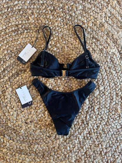 Black Koko Panel Underwire Bikini set