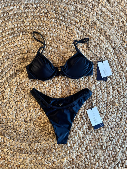 Black Koko Panel Underwire Bikini set