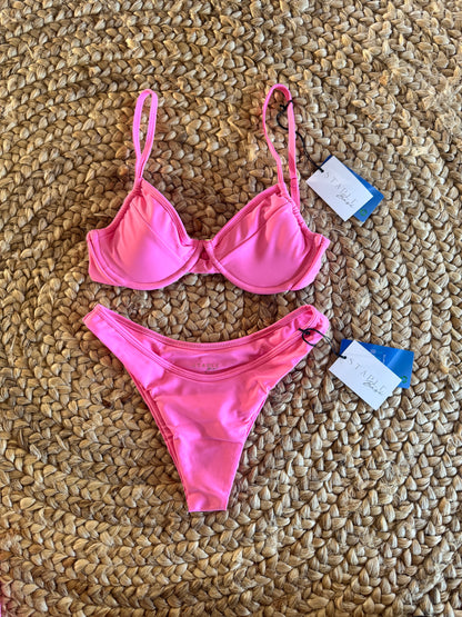 Pink Koko Panel Underwire Bikini Set