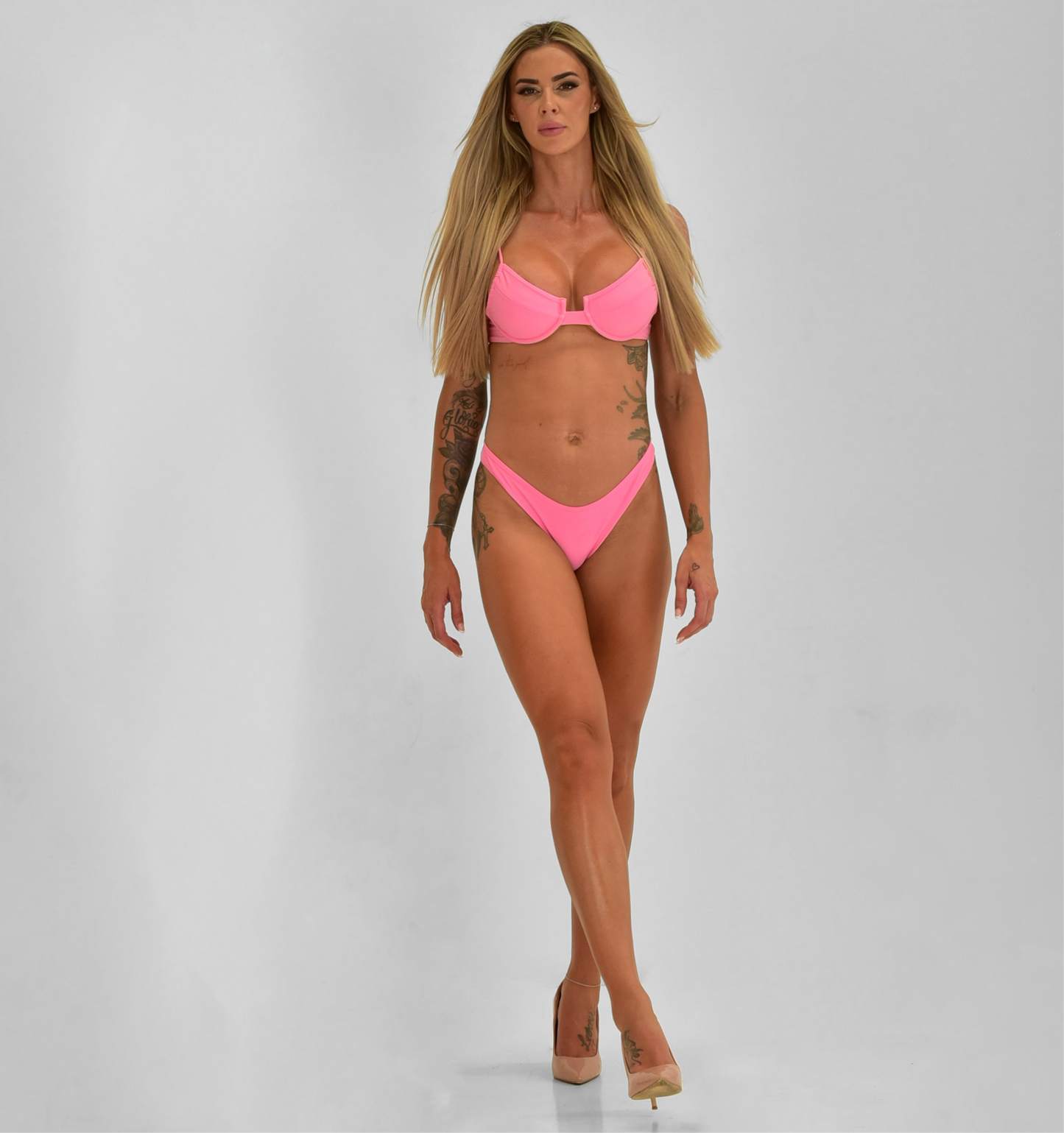 Pink Koko Panel Underwire Bikini Set