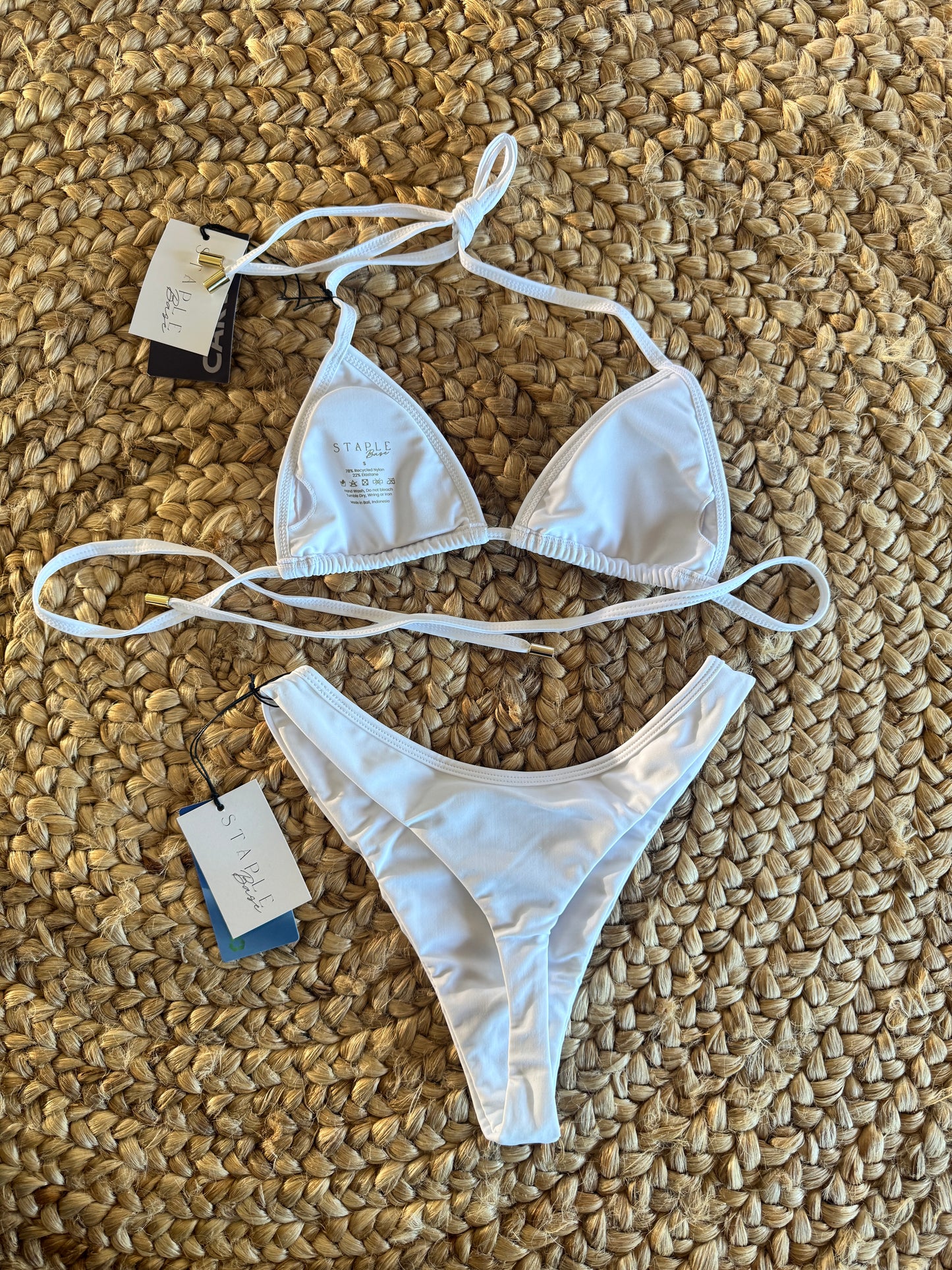 White Aura Triangle Bikini set