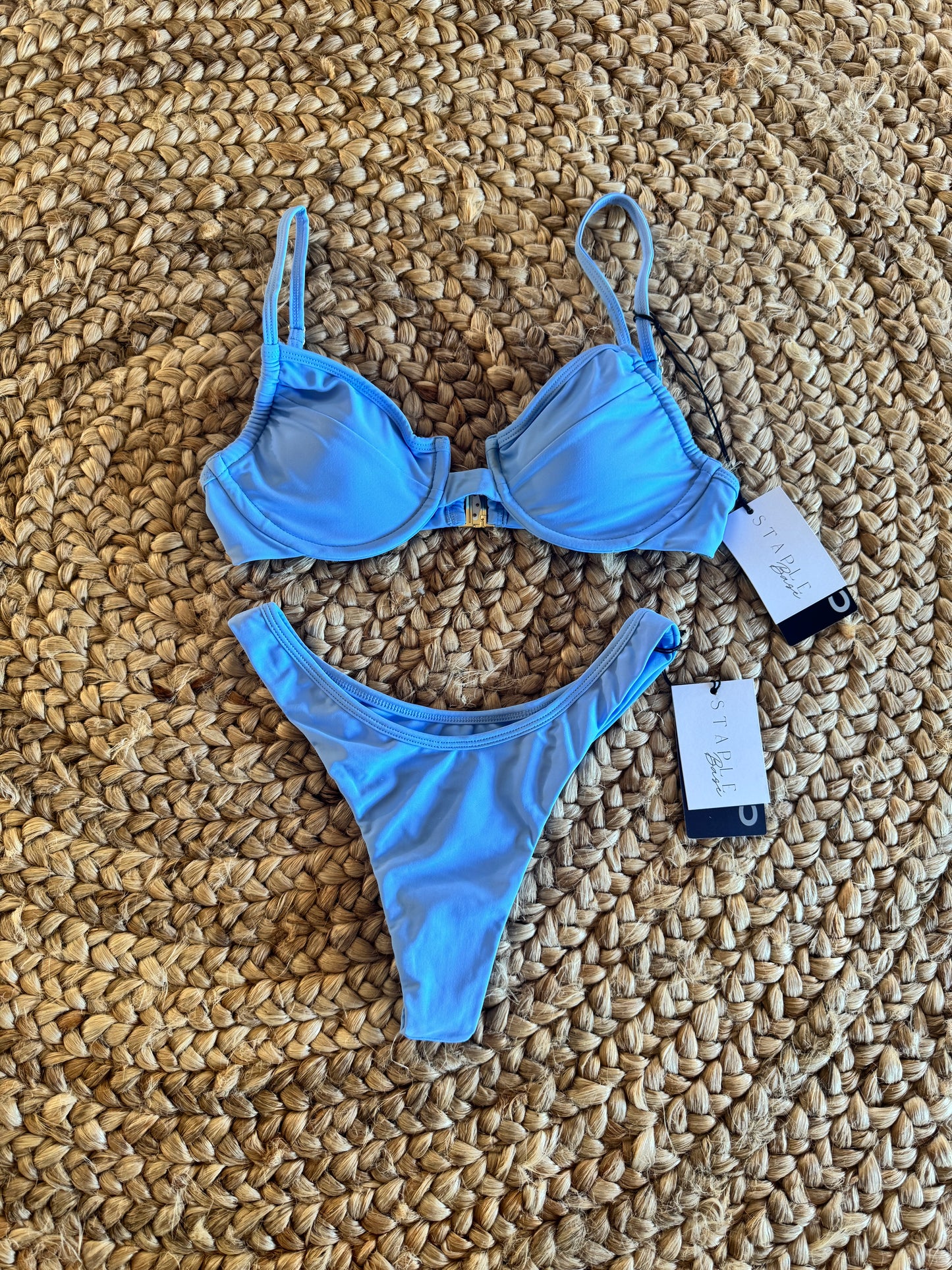 Baby Blue Koko  Panel Underwire Bikini Set