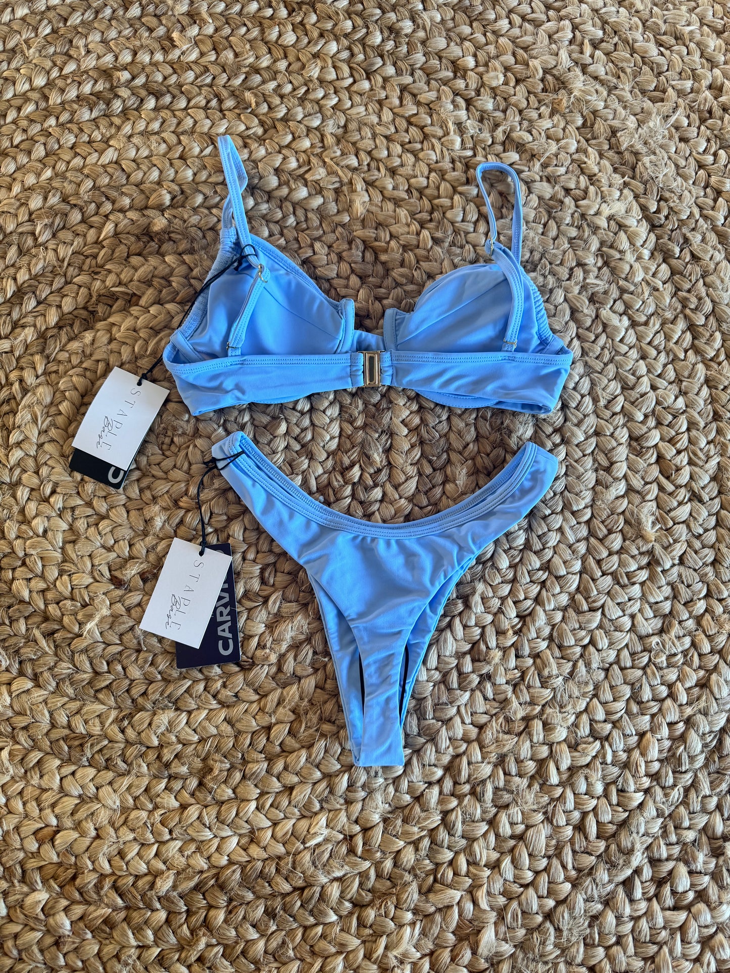 Baby Blue Koko  Panel Underwire Bikini Set