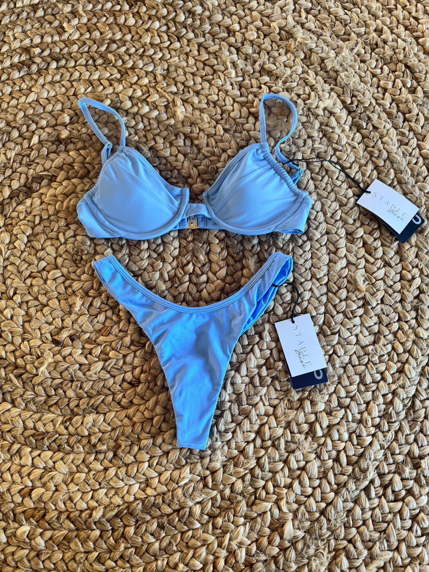 Baby Blue Koko  Panel Underwire Bikini Set